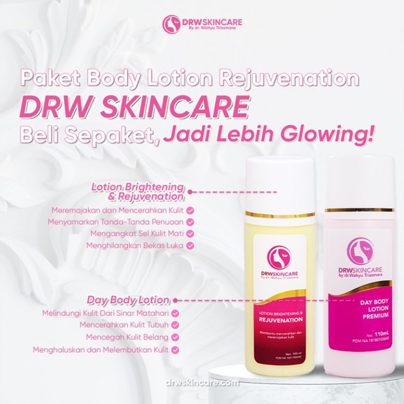 Paket Body Lotion Rejuvenation DRW Skincare, Beli Sepaket, Jadi Lebih Glowing!