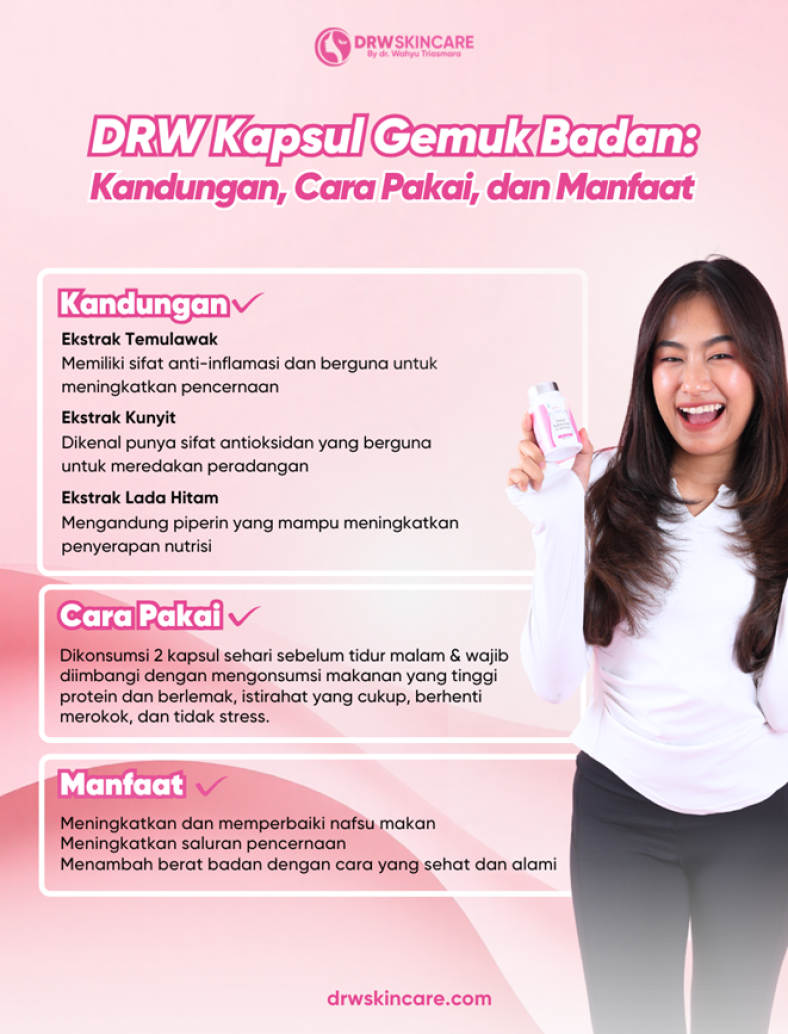 DRW Kapsul Gemuk Badan: Kandungan, Cara Pakai, dan Manfaat