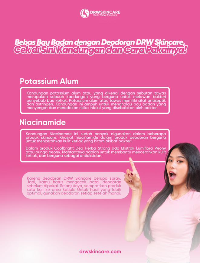 Bebas Bau Badan dengan Deodoran DRW Skincare, Cek di Sini Kandungan dan Cara Pakainya!