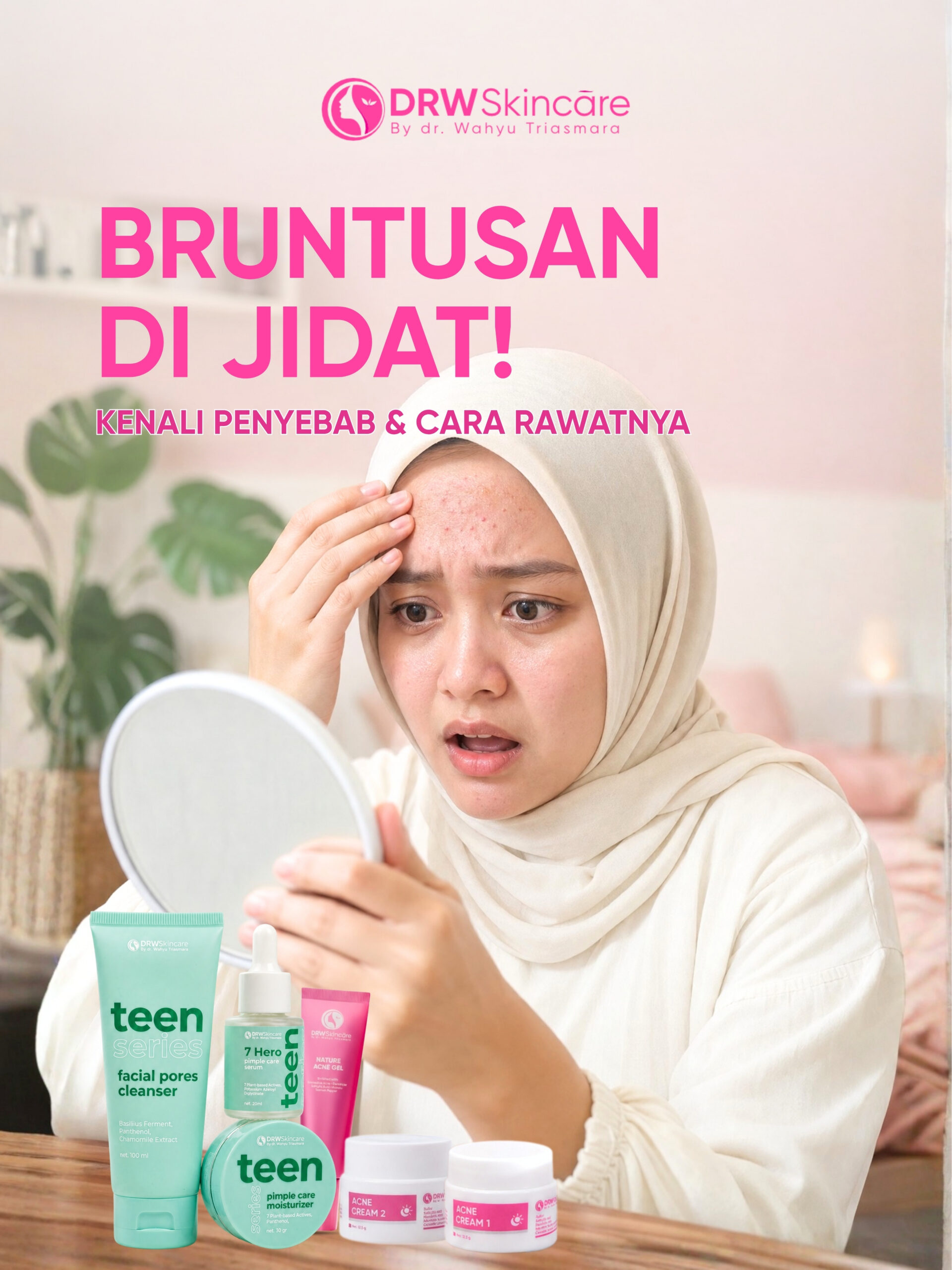 Bruntusan di Jidat: Penyebab, Cara Menghilangkan, & Rekomendasi Produk DRW Skincare