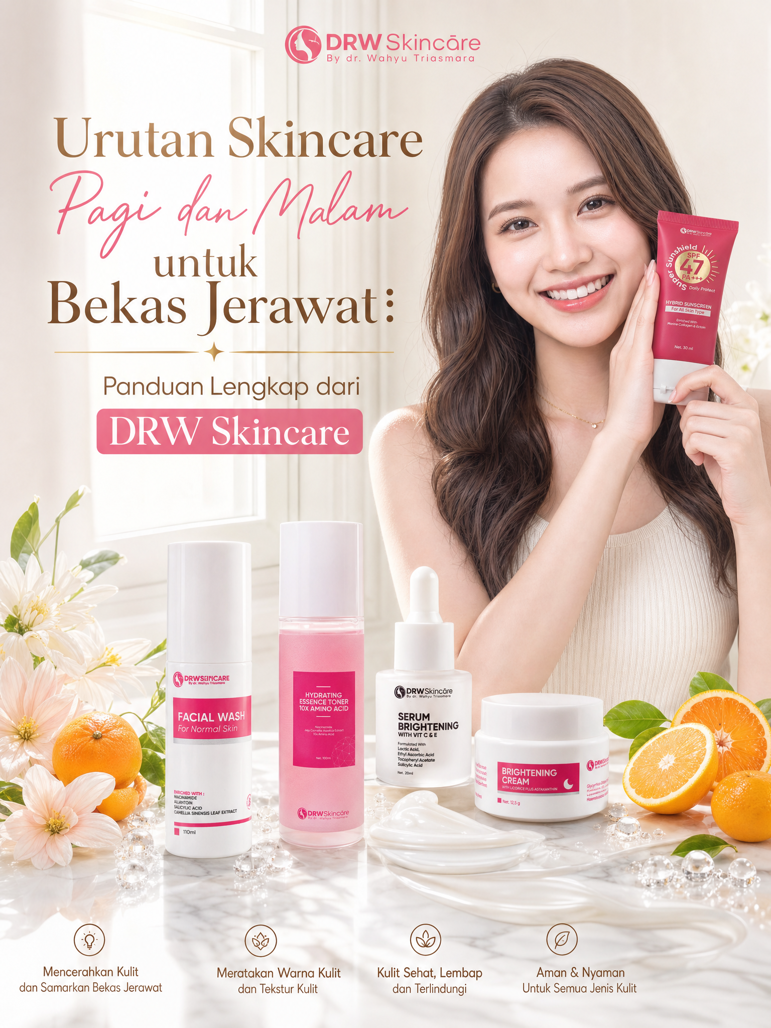 Urutan Skincare Pagi dan Malam untuk Bekas Jerawat: Panduan Lengkap dari DRW Skincare