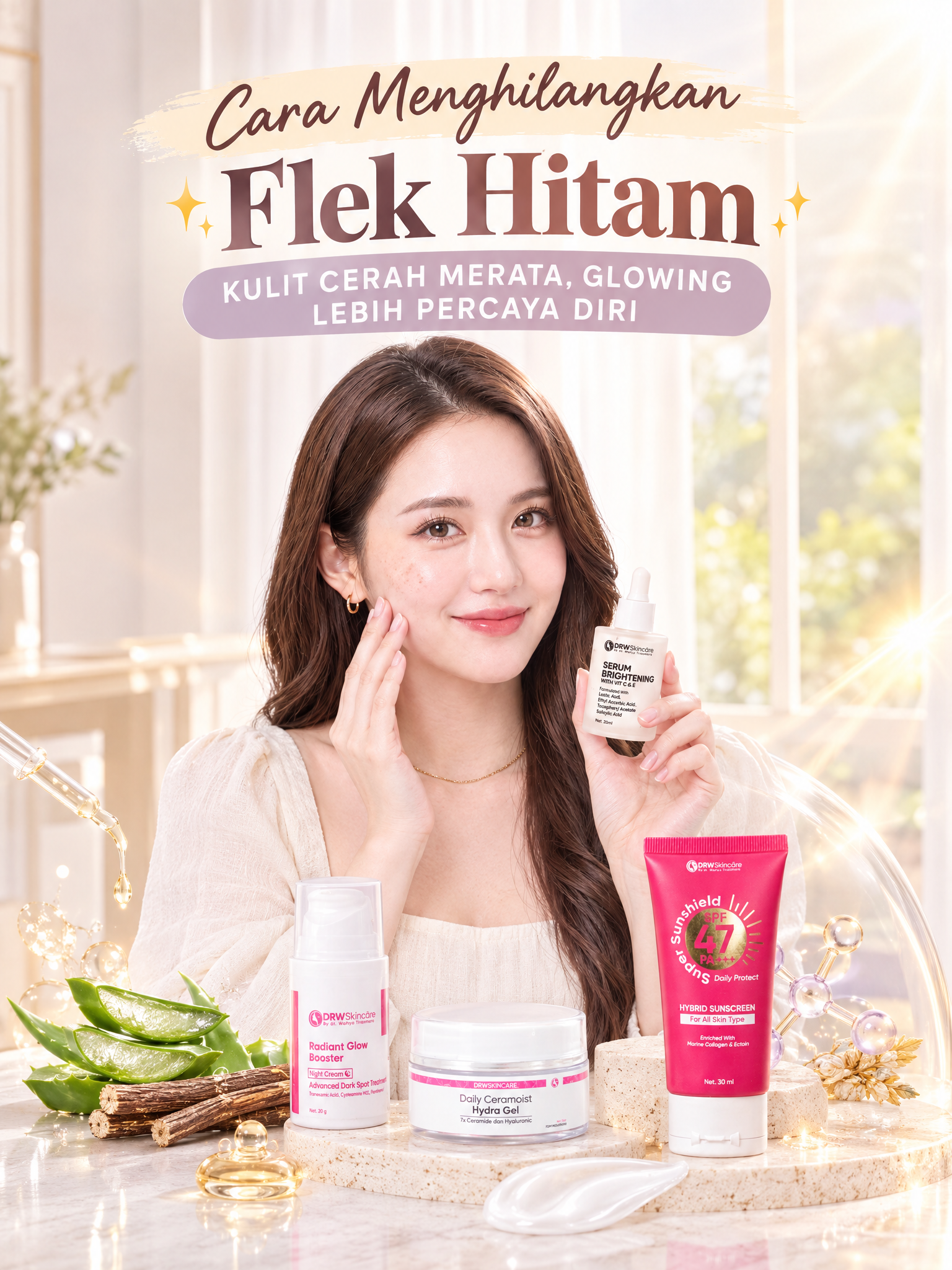 Cara Menghilangkan Flek Hitam di Wajah Secara Alami dan Aman — Panduan Lengkap DRW Skincare
